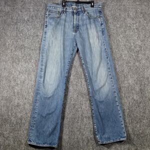 Polo Ralph Lauren Ashmore Original Mens Jeans 32x32 Blue Straight Leg Denim Vtg